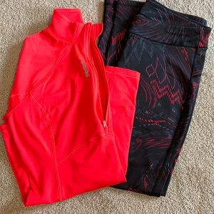 Reebok fleece lined workout set